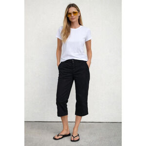 Size 10 Black Capri Pants Y2K Stretchy